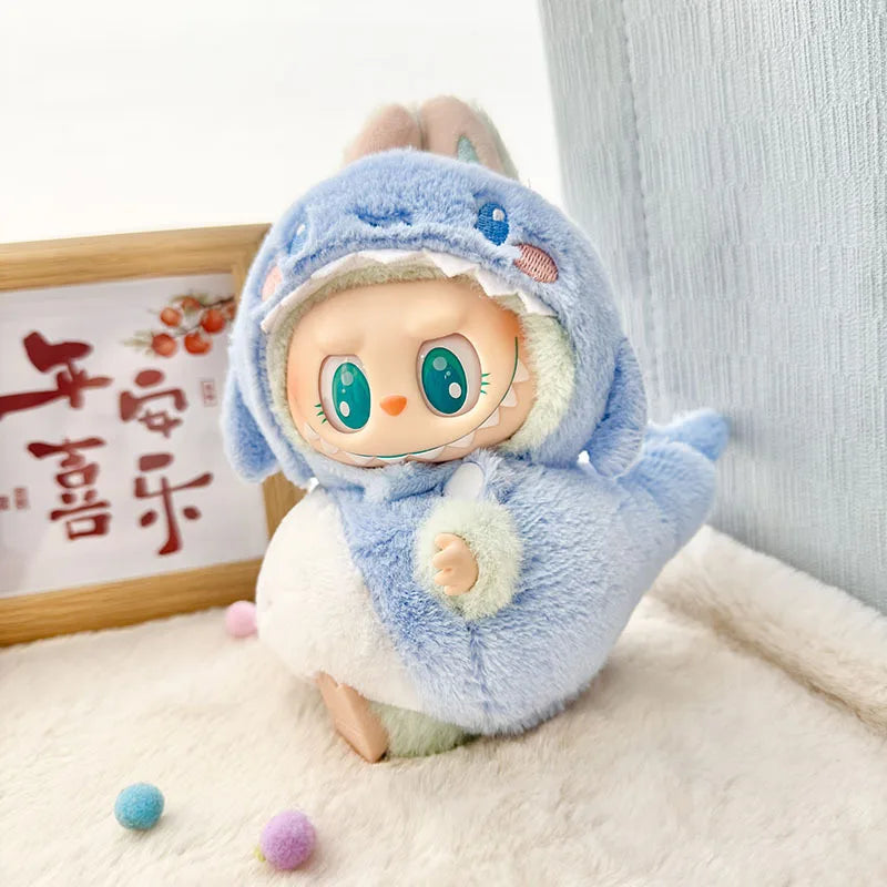 Cute Labubu Doll Outfit – Dinosaur, Bee & Shark Costumes (Fits 15–17cm Dolls)