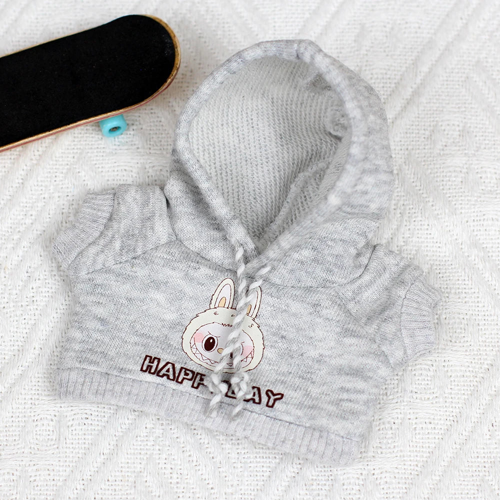Labubu Doll Hoodie & Accessories Set (Fits 15–17cm)