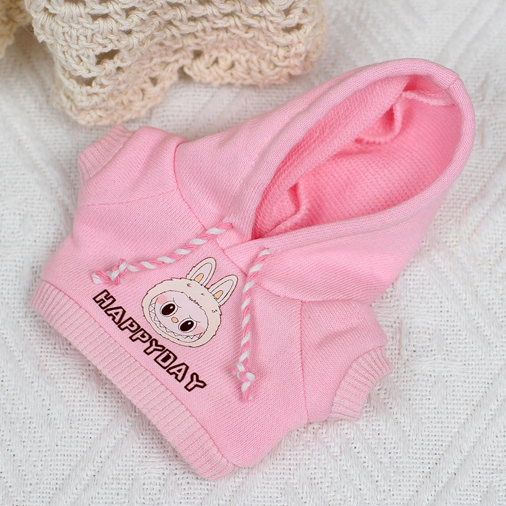 Labubu Doll Hoodie & Accessories Set (Fits 15–17cm)