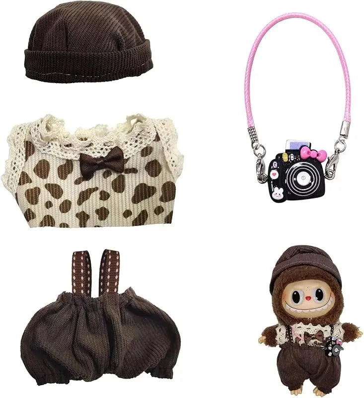Labubu Doll Ultimate Outfit Collection – Skirts, Hoodies, Accessories & More (Fits 15–17cm)
