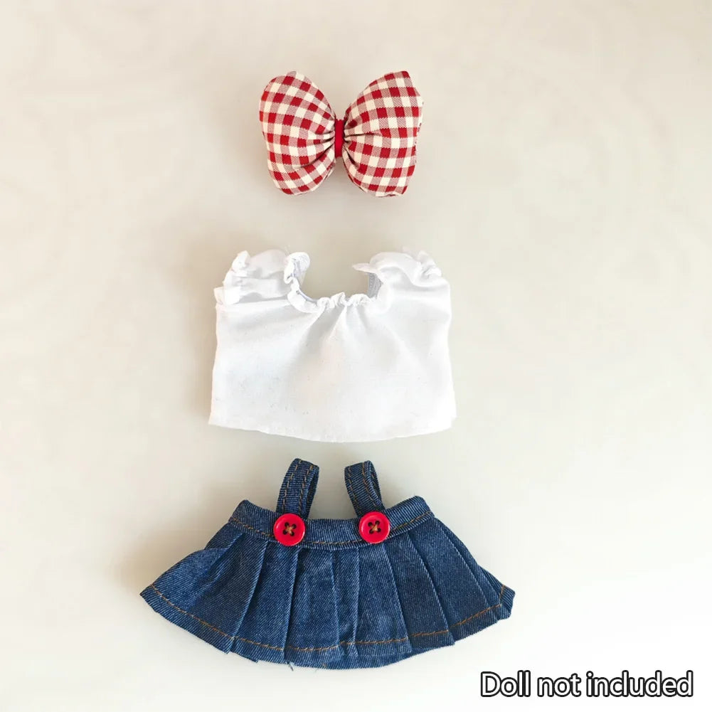 Labubu Doll Clothes – Kpop Idol & Sweetheart Dress Outfit Set V1 V2 – Korean Style Clothing for Plush Dolls (Fits 15–17cm Dolls)