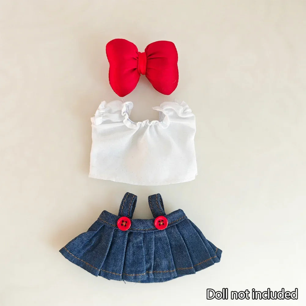 Labubu Doll Clothes – Kpop Idol & Sweetheart Dress Outfit Set V1 V2 – Korean Style Clothing for Plush Dolls (Fits 15–17cm Dolls)