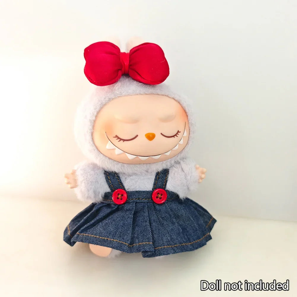 Labubu Doll Clothes – Kpop Idol & Sweetheart Dress Outfit Set V1 V2 – Korean Style Clothing for Plush Dolls (Fits 15–17cm Dolls)