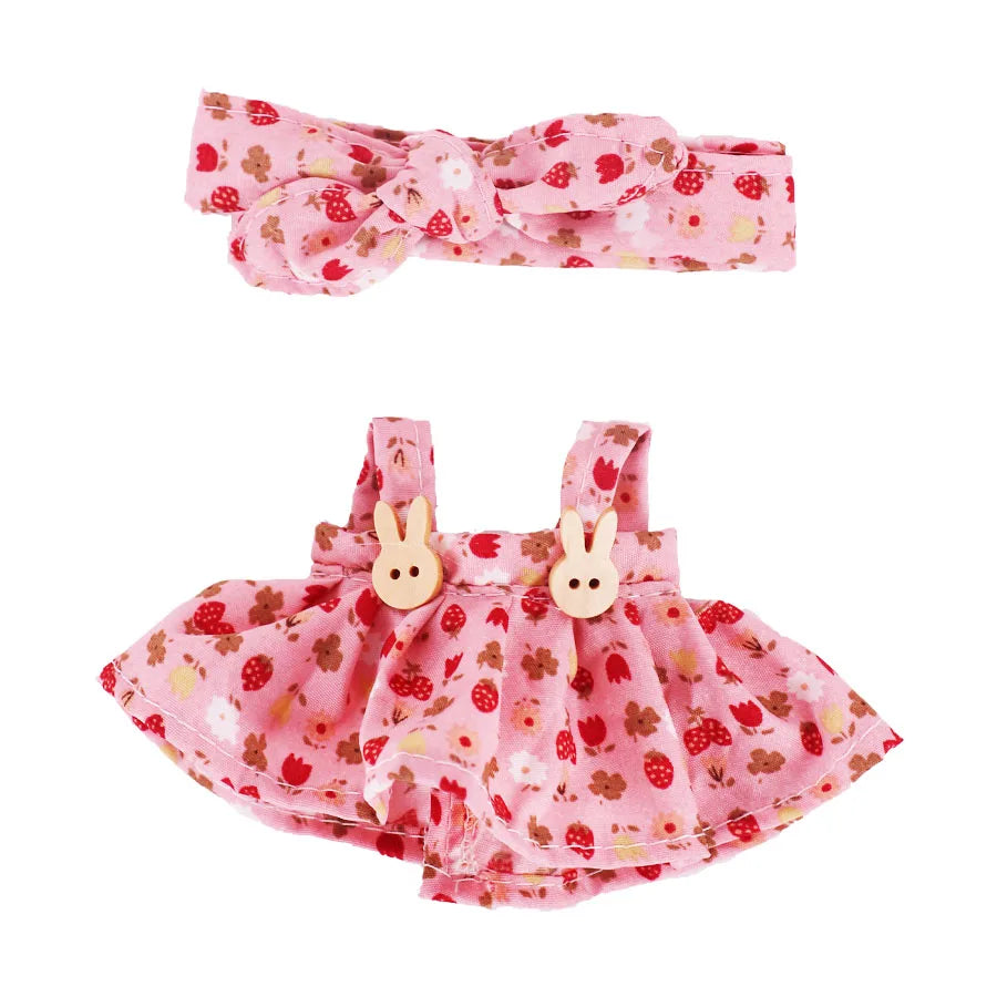 Complete Mix & Match Outfit & Shoe Set for Labubu Dolls – Dresses, Overalls & Martin Boots (Fits 15–17cm)