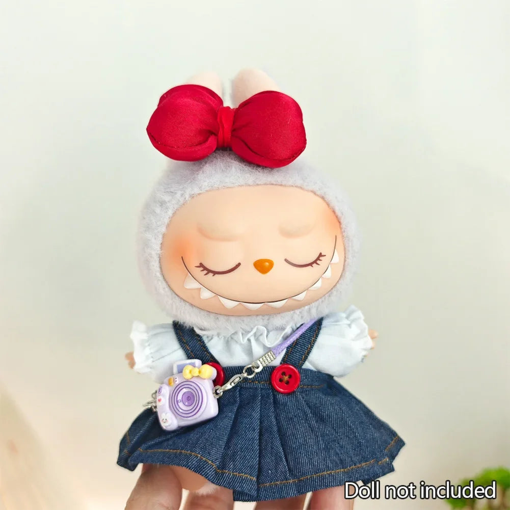 Labubu Doll Clothes – Kpop Idol & Sweetheart Dress Outfit Set V1 V2 – Korean Style Clothing for Plush Dolls (Fits 15–17cm Dolls)