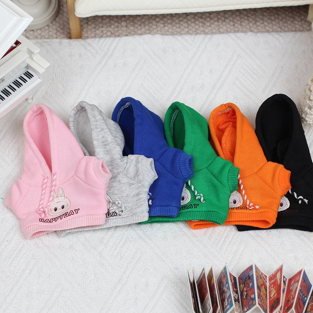 Labubu Doll Hoodie & Accessories Set (Fits 15–17cm)