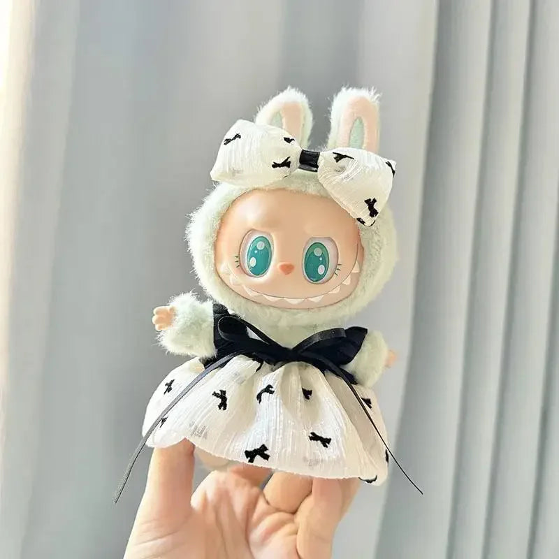 Labubu Doll Clothes – Kpop Idol & Sweetheart Dress Outfit Set V1 V2 – Korean Style Clothing for Plush Dolls (Fits 15–17cm Dolls)