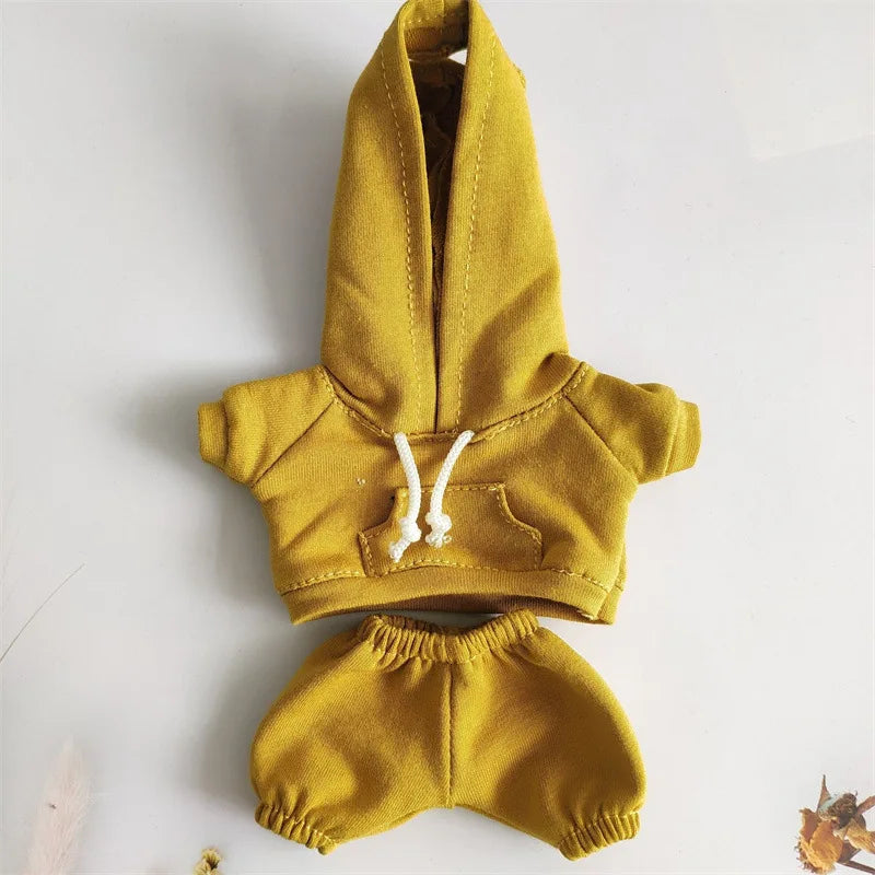 Labubu Doll Outfit Hoodie & Jogger Set – Streetwear Doll Clothes (Fits 15–17cm Dolls)