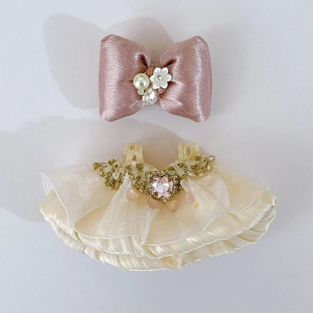 Labubu Doll Clothes – Kpop Idol & Sweetheart Dress Outfit Set V1 V2 – Korean Style Clothing for Plush Dolls (Fits 15–17cm Dolls)