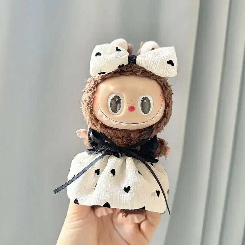 Labubu Doll Clothes – Kpop Idol & Sweetheart Dress Outfit Set V1 V2 – Korean Style Clothing for Plush Dolls (Fits 15–17cm Dolls)