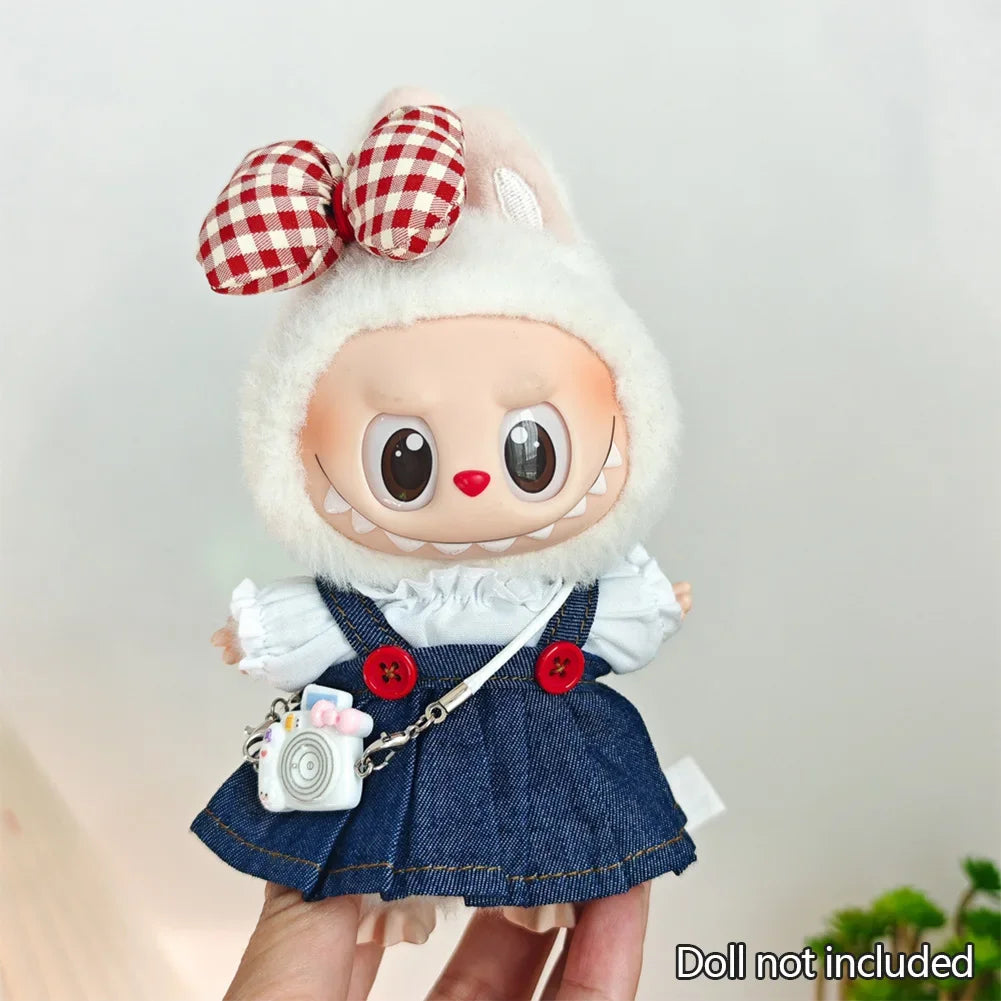 Labubu Doll Clothes – Kpop Idol & Sweetheart Dress Outfit Set V1 V2 – Korean Style Clothing for Plush Dolls (Fits 15–17cm Dolls)