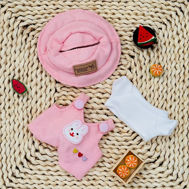 Forest Friends Overalls Set for Labubu Dolls – Cute Animal-Themed Doll Clothes (Fits 15–17cm)