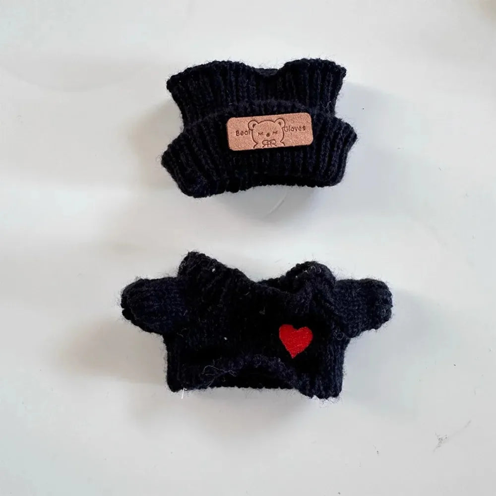 Bunny Knit Sweater Outfit for Labubu Dolls – Cozy Twin Hoodie Set (Fits 15–17cm)