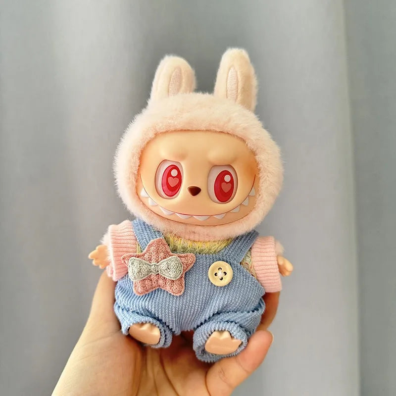 All-in-One Labubu Fashion Collection – Dresses, Overalls, Hats & Accessories (Fits 15–17cm)