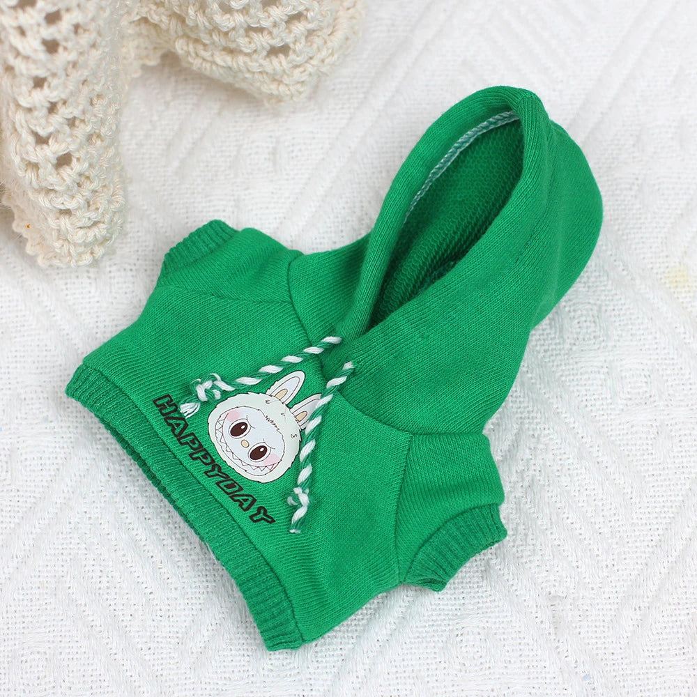 Labubu Doll Hoodie & Accessories Set (Fits 15–17cm)