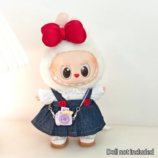 Labubu Doll Clothes – Kpop Idol & Sweetheart Dress Outfit Set V1 V2 – Korean Style Clothing for Plush Dolls (Fits 15–17cm Dolls)